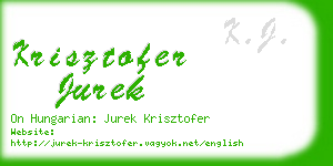 krisztofer jurek business card